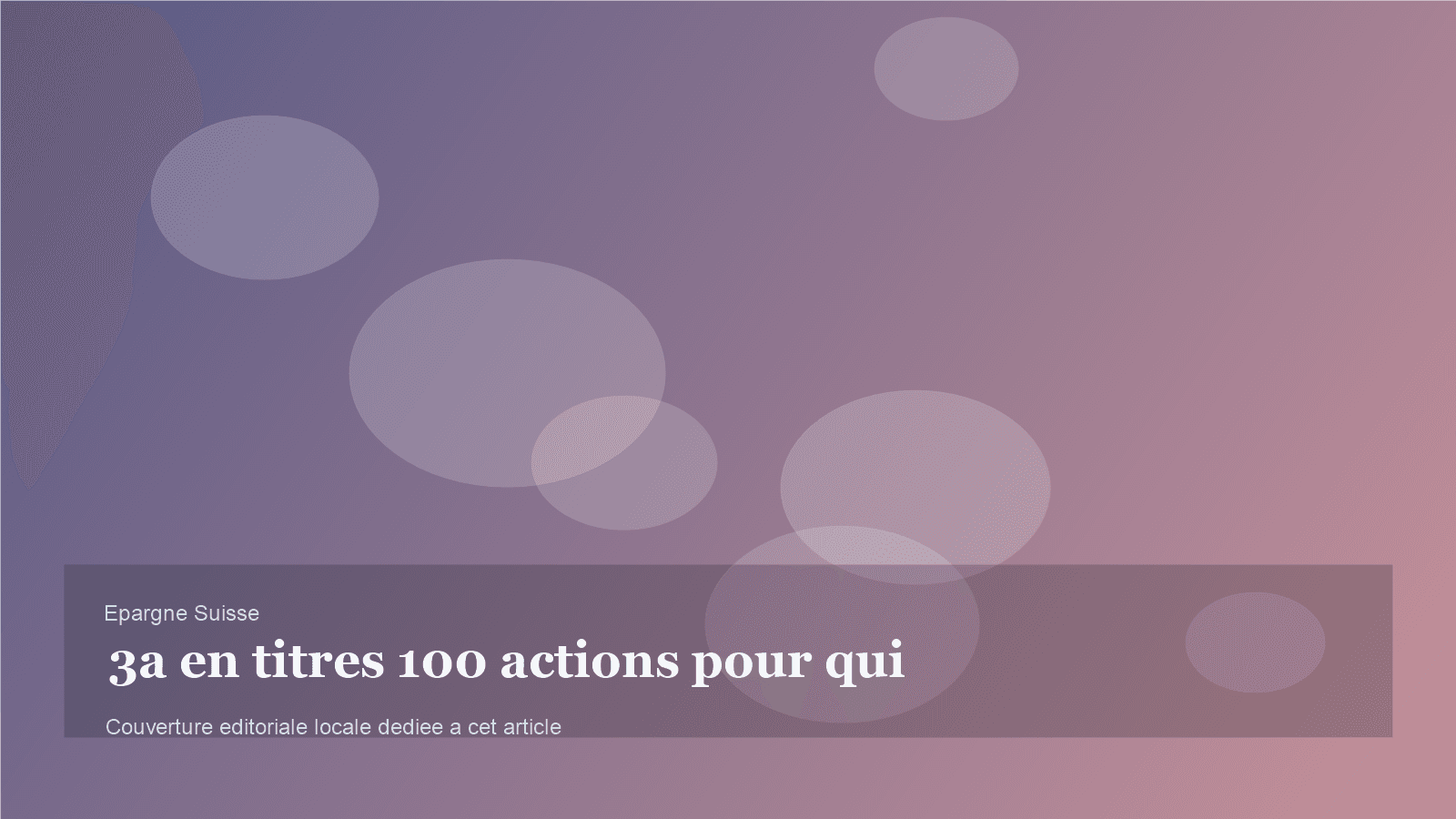 Un 3a investi à 100% en actions: pour qui est-ce défendable